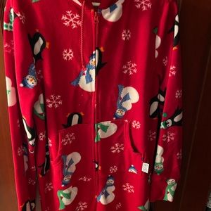 Onesie pajamaGram one piece fleece pajamas with zip feet. Brand new.